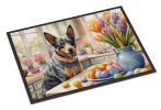 NEW Decorating Easter Australian Cattle Dog Doormat Front Door Mat Indoor Outdoor Rugs for Entryway, Non Slip Washable Low Pile, 18H X 27W