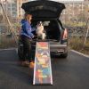 Retractable Aluminum Dog Ramp, Portable Pet Steps for Cars Trucks SUVs, Telescoping Dog Ramp with Non-Slip Surfaces, Colorful Patterns