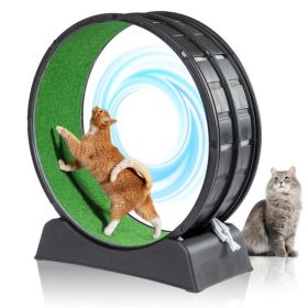 Cat Exercise Wheel, 39 inch Cat Wheels for Indoor Cats, Cat Treadmill Wheel Exerciser with Carpeted Runway