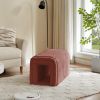 Ottoman Storage Bench Pet Supplies Corduroy Bench Cat's nest to hide For the Living Room, Entryway and Bedroom, Brown