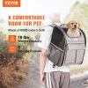 VEVOR Rolling Pet Carrier Backpack with Removable Wheels for Under 18LBS