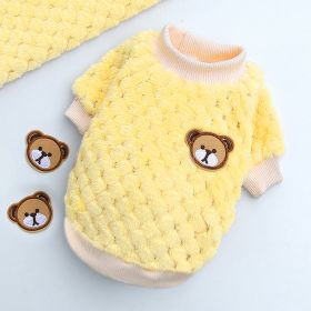 New Winter Pet Clothes; Cute Fleece Puppy Dress Warm Cat Coat; Pet Apparel; For Small & Medium Dogs (Color: Apricot, size: l)