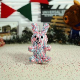 Natural Jute Dog Chewing Rope For Dental Tough With Cute Animals Fruit Eco-Friendly Knot (Style: Rabbit)