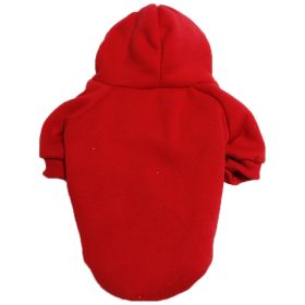 Pet Sweatshirt With Hoodie; Machine Washable Sweater For Dogs Puppies Sweater Clothes Apparel (Color: Red, size: s)