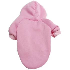 Pet Sweatshirt With Hoodie; Machine Washable Sweater For Dogs Puppies Sweater Clothes Apparel (Color: Pink, size: s)