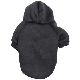 Pet Sweatshirt With Hoodie; Machine Washable Sweater For Dogs Puppies Sweater Clothes Apparel (Color: Black, size: l)