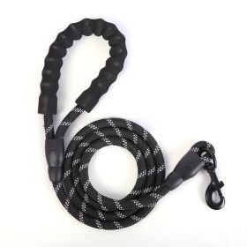 Strong Nylon Braided Dog Leash ; Pet Training Running Rope; Pet Supplies Pet Leash (Color: Black, size: m)