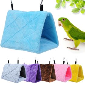 2pcs Pet Bird Parrot Cages Warm Bird Hammock Hanging Tent Bed for Bird Sleeping Bird Cage Decoration Accessories Bird House Bird Nest (Color: Gray, size: m)