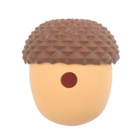 Acorn Shape Educational Slow Eating Toys for Pet (Color: Yellow & Brown, Type: Pet Toys)