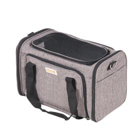 VEVOR Cat Carrier with Wheels, Airline Approved Rolling Pet Carrier with Telescopic Handle and Shoulder Strap (Load Capacity: 25 lbs)