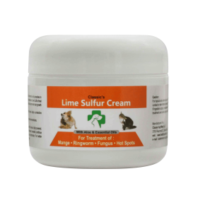 Lime Sulfur Pet Skin Cream - Pet Care and Veterinary Treatment for Itchy and Dry Skin - Safe Solution for Dog;  Cat;  Puppy;  Kitten;  Horse��� (size: 2 oz)