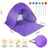 Pop Up Beach Tent Shade Shelter Anti-UV Automatic Pop Up Waterproof Tent Canopy for 2/3 Man with Net Window Storage Bag