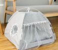 Washable Pet Puppy Kennel Dog Cat Tent, Pet Tent Bed, Pet Teepee Dog Cat Bed with Canopy, Pet Bed, Portable Foldable Durable Pet Tent
