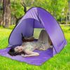 Pop Up Beach Tent Shade Shelter Anti-UV Automatic Pop Up Waterproof Tent Canopy for 2/3 Man with Net Window Storage Bag