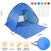 Pop Up Beach Tent Shade Shelter Anti-UV Automatic Pop Up Waterproof Tent Canopy for 2/3 Man with Net Window Storage Bag